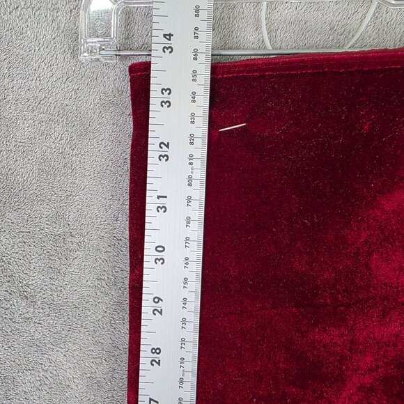 Luxurious Red & Green Velvet Christmas Stocking Multiple Pockets 33" Tall - Picture 6 of 8